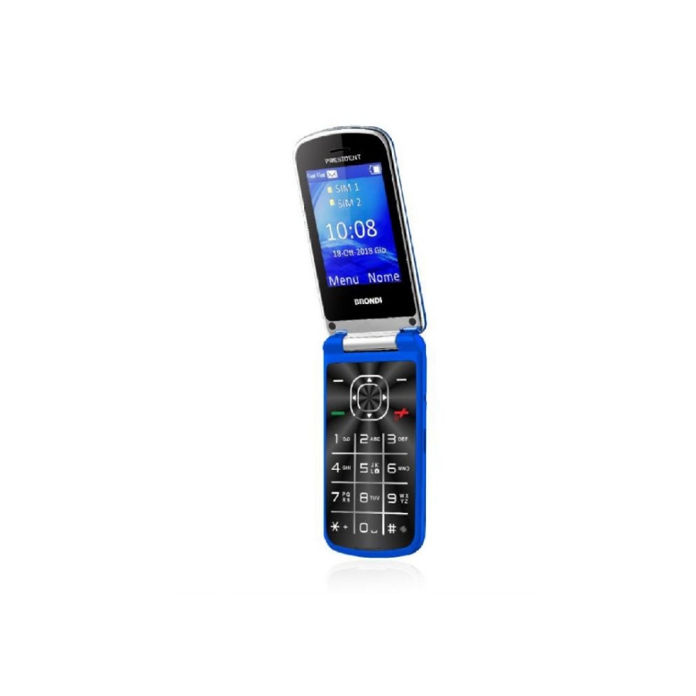 Immagine di CELLULARE BRONDI PRESIDENT DUOS BLU METAL ITALIA