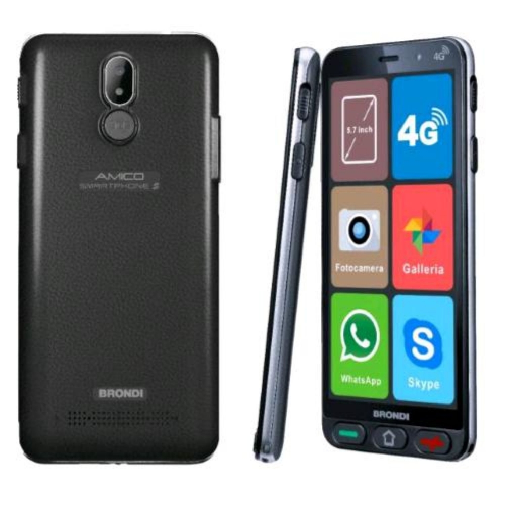 Immagine di CELLULARE BRONDI AMICO SMARTPHONE BLACK ITALIA