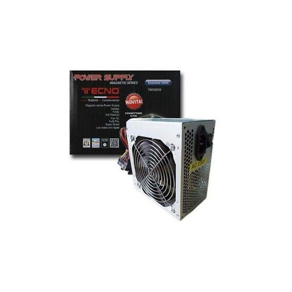 Immagine di ALIMENTATORE ATX 24PIN 550W TECNO ACCESSORI BIG FUN RETAIL ESSENTIAL