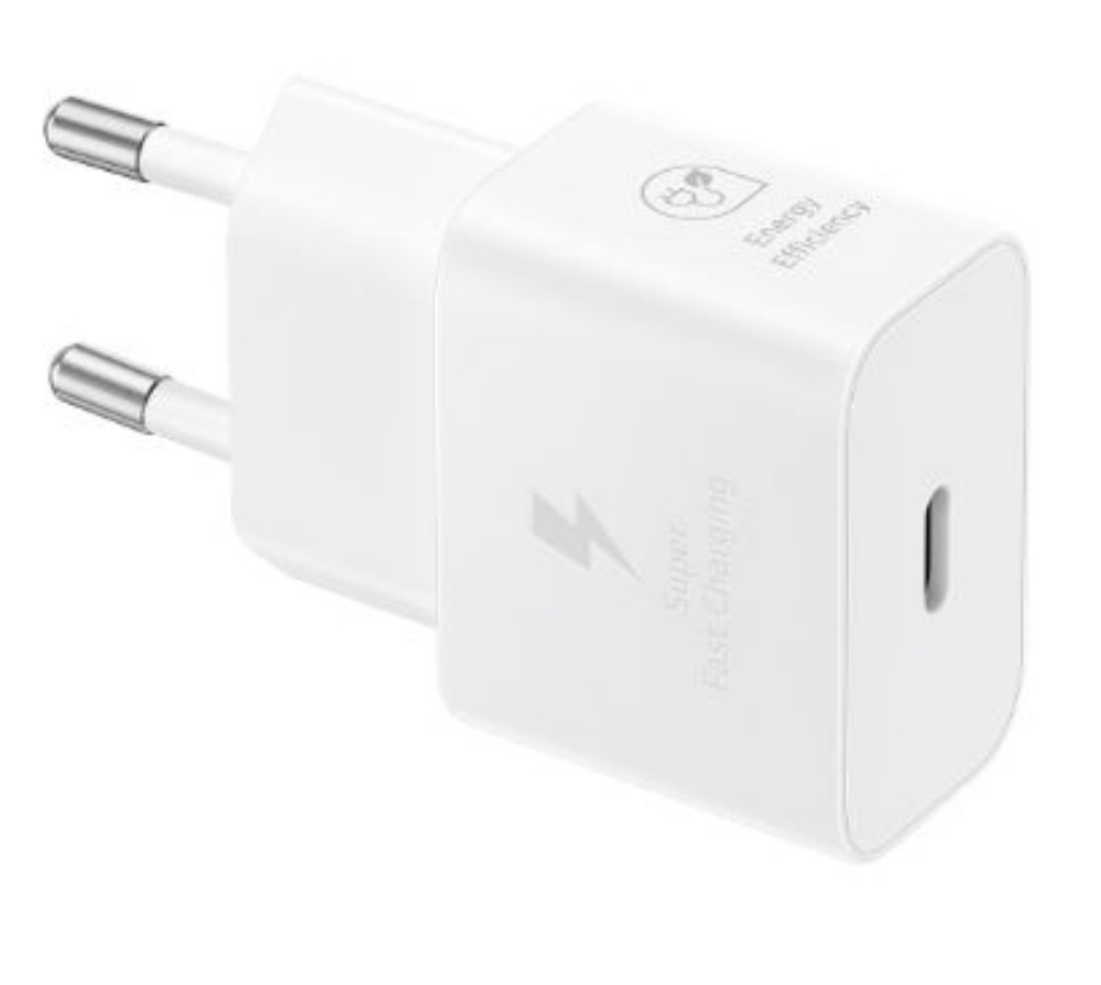 Picture of CARICABATTERIA DA RETE SAMSUNG SUPER FAST CHARGING 25W USB-C + CAVO TYPE-C EP-T2510XWEGEU WHITE