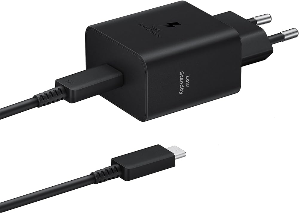 Picture of CARICABATTERIA DA RETE SAMSUNG SUPER FAST CHARGING 45W USB-C EP-T4511XBEGEU + CAVO TYPE-C BLACK