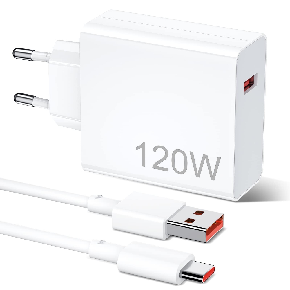 Immagine di CARICABATTERIA DA RETE 120W XIAOMI BHR9462EU USB-A + CAVO TYPE-C