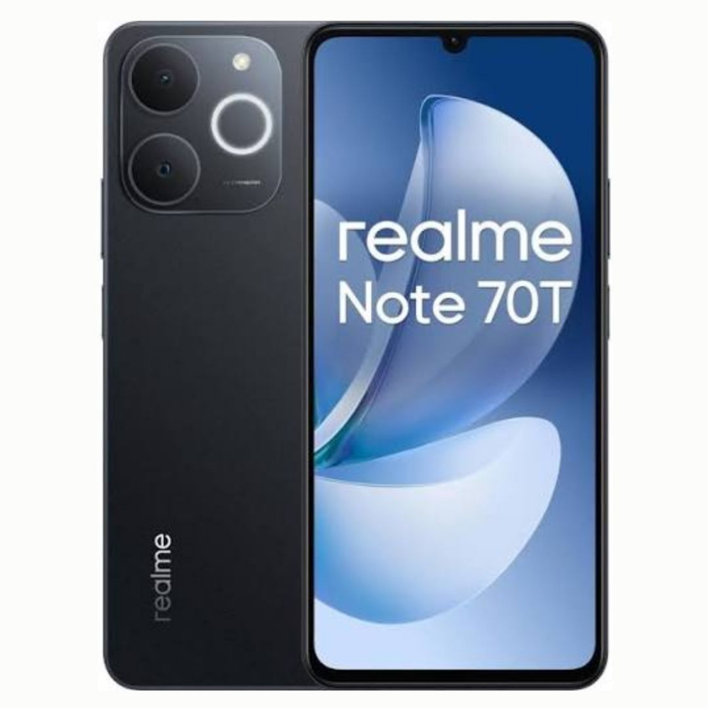 Picture of SMARTPHONE REALME NOTE 70T 4+128GB DUOS OBSIDIAN BLACK SPECIAL EDITION CON BUDS REALME TECHLIFE WHITE